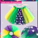 Chicingyou 12 Pcs Mardi Gras Tutus Bulk Multicolor Tutu Skirt Green Yellow Purple Mardi Gras Accessories for Women