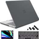May Chen Case Compatible for 13.5" Microsoft Surface Laptop 5/4/3 with Metal Palm Rest Model 1951/1868, Plastic Hard Shell Case with Screen Protector + Keyboard Cover + Dust Plug, Matte Black