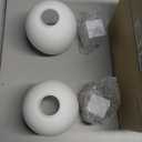 Seealle Touch Bedside Table Lamp Set of 2 - Small Bedside Lamp for Bedroom Living Room Night Stands, Desk Lamp with White Glass Shade for Small Spaces, 3 Way Dimmable, LED Bulbs, Gifts (Non-USB)