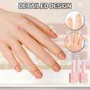 Silicon Practice Hand for Acrylic Nails, Realistic Fake Hand with Stand, 40 Nail Tips and 48 Adhesive Tabs, Reusable & Flexible Mannequin Training Model for Manicure & Nail Art Practice