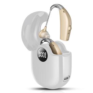 Hearing Aids, Hearing Aids for Seniors, Rechargeable, Volume Control, Hearing Amplifiers with Charging Case, Intelligent Noise Reduction, Design for Seniors & Adults with Hearing Loss