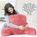 Homie Reading Pillow with Reading Light and Wrist Support, Has Arm Rests, and Back Support for Bed Rest, Lounging, Reading, Working on Laptop, Watching TV (Pink)