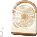 CIBAIL USB Desk Fan with Timer - 8 Inch Small Portable Table Desktop Fans with Strong Wind Ultra Quiet 3 Speeds and 180Tilt Folding,Mini Personal Cooling Essentials (Z6 Battery Power, White)