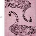 Leopard Print 8x10 Rugs for Living Room Animal Pink Washable Area Rugs