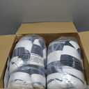 LVTXIII Outdoor Seat/Back Chair Cushion Patio Tufted High Back Cushion, Seasonal Replacement Rocking Chair Cushion with Ties (22" W x 20D, Set of 2, Cabana Black)