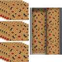 12 Pcs Back to School Locker Magnetic Wallpaper, Cherry Leopard, Red Brown