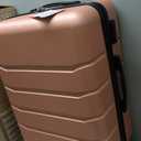 Sweetcrispy Carry on Luggage, Hard Shell ABS, Double Spinner Wheels Lightweight Suitcase TSA Lock, Light Pink, 24 Inch