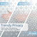 rabbitgoo Privacy Window Film Non Adhesive Frosted Glass Sun Blocking Self Static Cling Decorative for Home Kitchen Living Room, Removable and Reusable, 35.4 X 157.4 inches