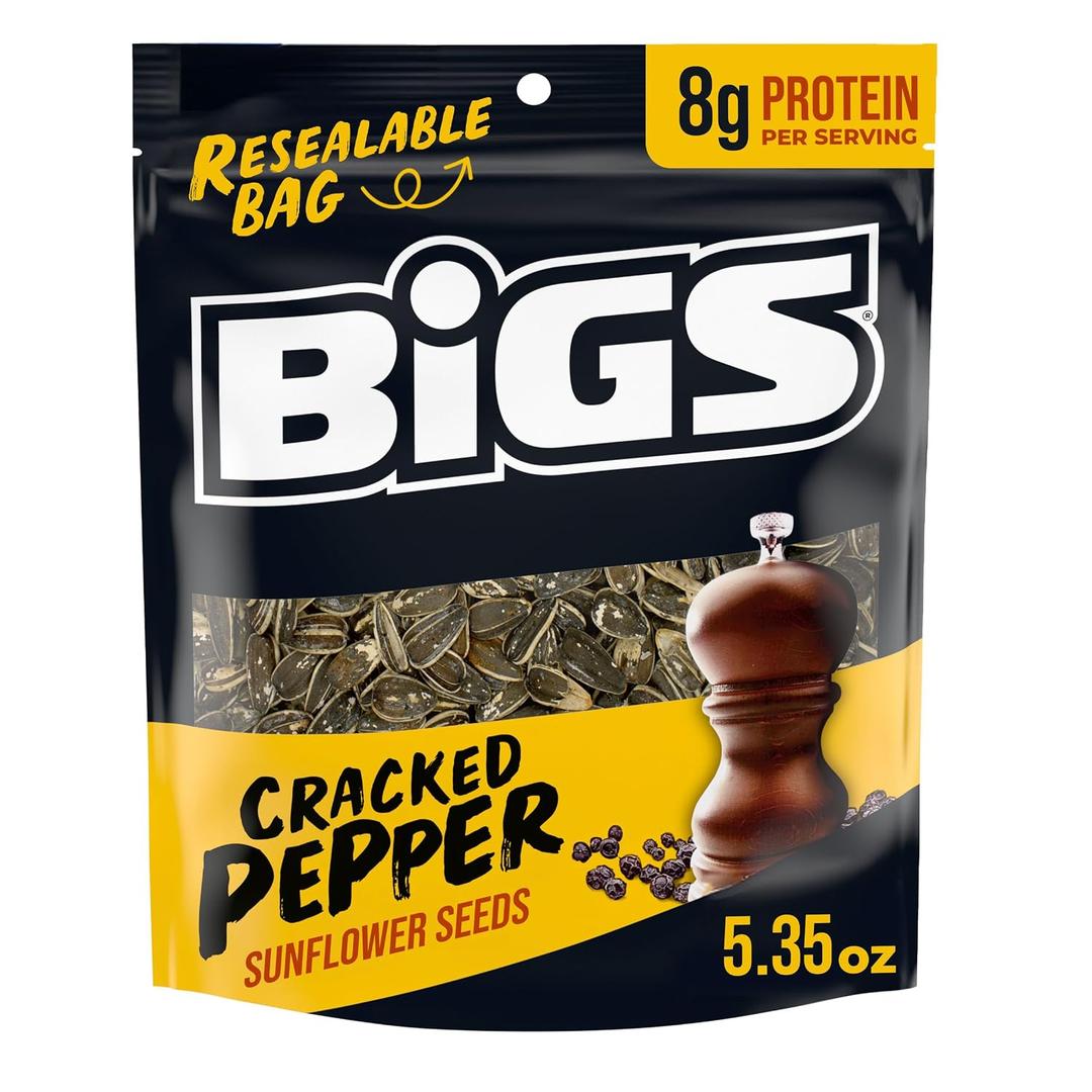 BIGS Sunflower Seeds, Cracked Pepper Flavor, 5.35 oz. (EXP 03/23/27)