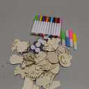 Worgree Halloween Crafts for Kids, 36 Pcs DIY Wooden Magnets Art Craft Supplies Painting Kit for Boys Girls Ages 4-8 8-12 Halloween Party Favors Gifts Basket Treat Goodie Bag Stuffers Classroom Prizes