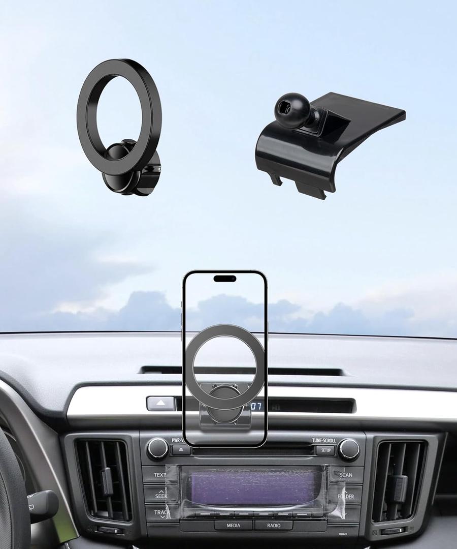 Car Phone Holder for Toyota RAV4 2013-2018 Accessories, 360 Rotation Phone Mount Compatible with MagSafe, Cell Phone Holder Does Not Affect Air Vent