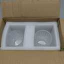 2 Piece Simple Transparent Vertical-Striped Bathroom Glass Toothbrush Cup Set