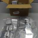 Teenyyou 100 Sets 50mm/ 2 Inch Button Press Supplies Square Button Parts DIY Fridge Magnets Craft Set Including Magnet, Metal Cover, Plastic Back Cover, Pins, Transparent Film, Blank Paper