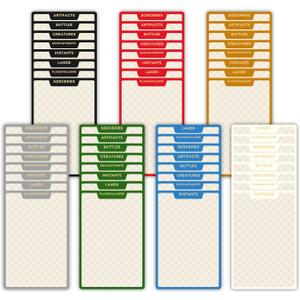 MTG Card Dividers for Storage Boxes/Mtg Deck Box, Trading Card Separator, 4 Packs (Multicolor/4 sets)