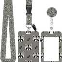 ID Badge Holder with Retractable and Detachable Lanyard, Cute Badge Reel Breakaway Lanyard with Carabiner Clip for Women, Teachers, Nurses, Students, Perfect Work and Office(Funny Raccoon)