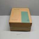 BOBOMOMO 21" Modern Table Lamps Set of 2, Gray Resin Lamp with Stone Look, Small Bedside Lamps for Bedroom, Contemporary Nightstand Lamps with Linen Shades, Small Lamp for Nursery, Entryway