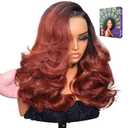 13x4 Glueless Wigs HD Transparent Lace,Wear and Go Synthetic Wig,C Part,T Part,200% Density Body Wave with Baby Hair,Pre-Plucked Frontal Wigs for Women ,Natural Hairline,Breathable Wig Cap 16 Inch