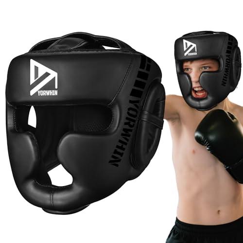 Kids Boxing Headgear, Boxing Head Gear Training Sparring Safety Head Guard for Kickboxing, Sparring, Martial Arts, Karate, Taekwondo, Training Helmet for Boys Girls Youth