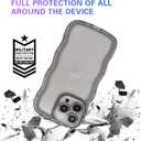 IYH Transparent Wave Case for iPhone 13 Pro 6.1", Soft TPU Shockproof Cover with Cute Design & Camera Protection(Black)