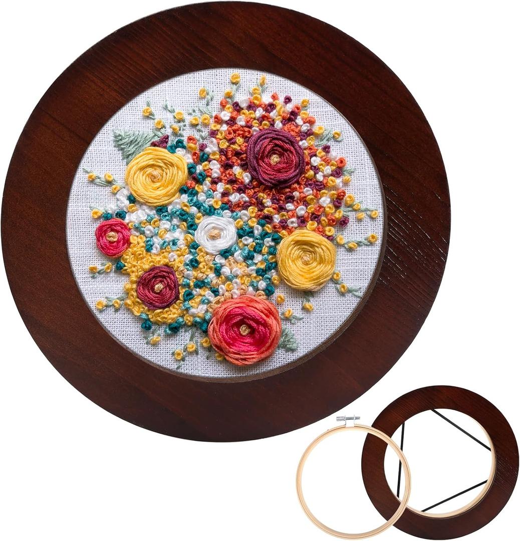 XEmbro 6 Inch Embroidery Hoop Frame for Hanging Christmas Sewing Ornaments, Decorative Embroidery Frame for Display Finished Embroidery & Cross Stitch Arts