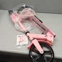 Kick Scooter for Kids Ages 6+, Teens & Adults, Adjustable Handlebars, Rear Brake, Big Wheel Foldable Scooter for Indoor & Outdoor