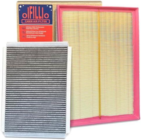 OIFILLIO Engine Cabin Air Filter Kit for 2018-2007 Sprinter 2500 3500; Air filter kit for Mercedes Freightliner Dodge Sprinter 2500 3500 Van, Replaces 9068300318 & A0000903751