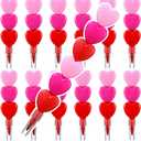 36 Pcs Valentines Day Crayons Heart Stacking Crayon 3 Colors Lovely Shaped Stacking Party Favors for Valentines Day, Family Party Gifts