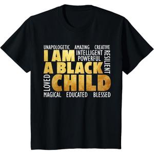 Kids I Am A Black Child - Black History Month African American T-Shirt, Medium