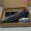 Projector Stand Tripod Adjustable, Laptop Height from 23.5 to 46.5 inches with Gooseneck Phone Holder, Floor for Office, Home, Stage, Studio, DJ Racks Holder Mount, 23.5inch-46.5inch (Black)