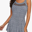 Womens Tummy Control Swimsuits Vintage Swim Dress One Piece Bathing Suits for Women Plus Size Swimdress Grey 3 XL