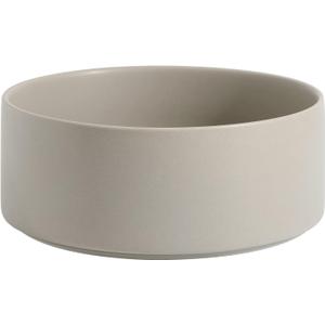 Non-Slip 8.2inch Ceramic Dog Food and Water Bowl for Large Breed Dogs, Pet Bowl for Replacement (Single Bowl, Grey)