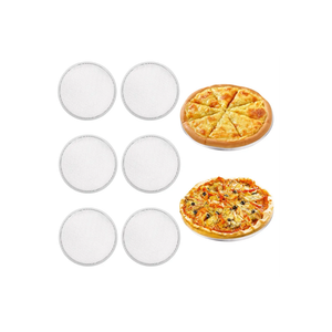 8 Pcs 14 Inch Pizza Pan with Holes Aluminum Mesh Pizza Screen Seamless Round Mesh Pizza Tray for Oven Nonstick Baking Pizza Sheet for Home Kitchen Bakery Restaurant BBQ Party Cookware Supplies