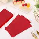 100 Pcs Red Paper Napkins Disposable - Red Guest Dinner Napkins for Bathroom Wedding Birthday Anniversary Graduation Party
