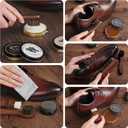 12Pcs Polish Kit for Men & Women - 4 Various Brushes, Black Brown Neutral Mink Oil with Luxurious Box for Shoes, Boots Shine Care Kit,Christmas Gifts for Dad Mom Boyfriend Husband Brother Grandpa