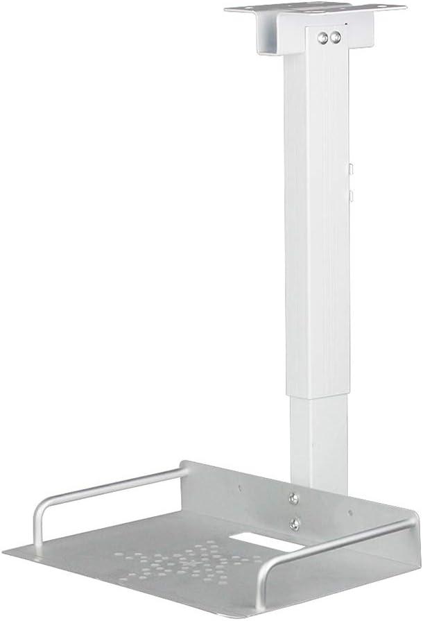 Drsn Universal Ceiling Mount with Tray, 11.4-22 inches Adjustable, No Hole Installation, Aluminum Alloy, in-Tube Cable Routing, Universal Ceiling Mount for Projector/Camera, Wall/Ceiling (Short, Silver)