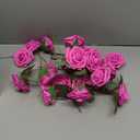 DuHouse 10pcs Silk Roses Artificial Flowers Fake Rose for Arrangement Wedding Party Home Decoration (Fuchsia)