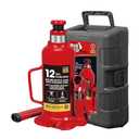 Big Red 12 Ton (24,000 lb) Hydraulic Bottle Jack with Carrying CaseRed