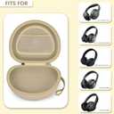 Headphone Case for Beats Solo 4/ for TOZO HT2/ for Glynzak/for Beats Studio Pro/for Beats Solo3/ for Beats Studio3 On-Ear Headphones, Foldable Bluetooth Wireless Headset (Extra Large) - Khaki