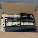 Expandable Shoe Rack Organizer - Adjustable Shoe Rack & Under Cabinet Shelf - for Shoe or Clothing Storage and Organization, Under Shelf Storage (Black,2 Pcs)