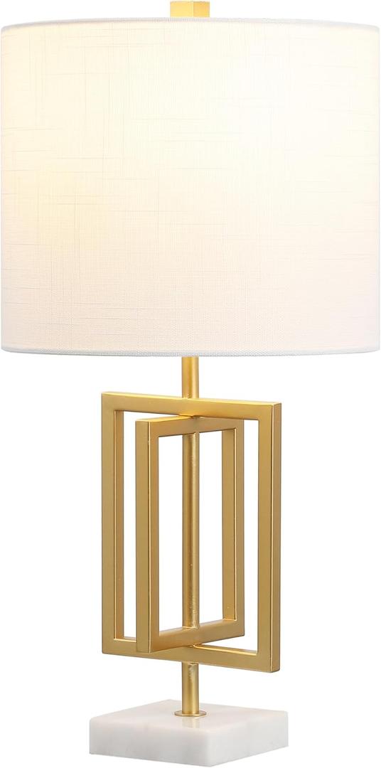 JONATHAN Y JYL1039A Anya 20.25" Metal/Marble LED Table Lamp Glam Contemporary Modern Bedside Desk Nightstand Lamp for Bedroom Living Room Office College Bookcase LED Bulb Included, Gold