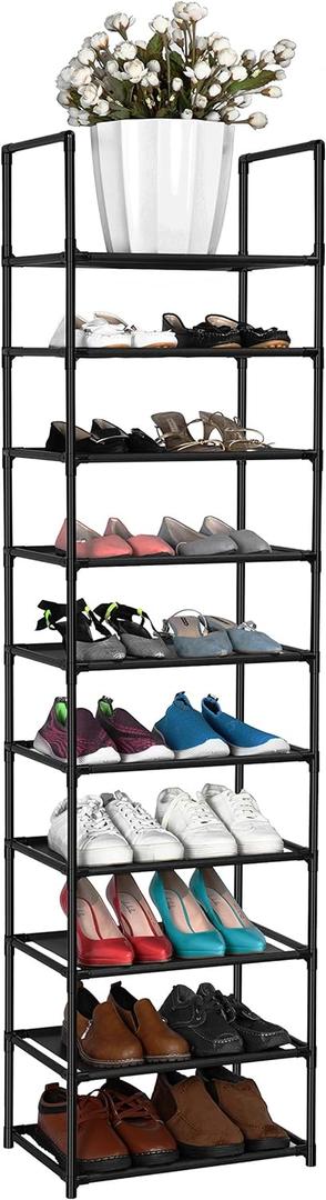 FIDUCIAL HOME 10 Tiers Shoe Rack 20-25 Pairs Sturdy Shoe Shelf