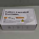 Homemory 48-Pack Novelty Flickering Flameless Tea Lights Candles, 200+Hours Battery-Operated LED Fake Candles for Wedding Table Centerpieces, Proposal, Anniversary, White Base, Ø1.5'' × H1.3''