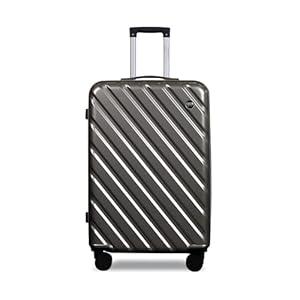 HotWay 28 Inch Expandable Checked In Luggage, Lightweight Hardshell Luggage with Spinner Wheels, Gray