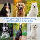 Dog Cooling Collar, Bandana for Pets in Summer, PVA Material for Physical Cooling, Adjustable with Velcro, for All Dogs, 2-Pack, Blue (Large)