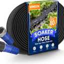 Winisok 200FT Soaker Hose, Heavy Duty Double Layer Gardening Hoses, Save 80% Water, Flexible Leakproof, Drip Irrigation Tubing for Garden Beds and Lawns (50 FT x 4Pack)