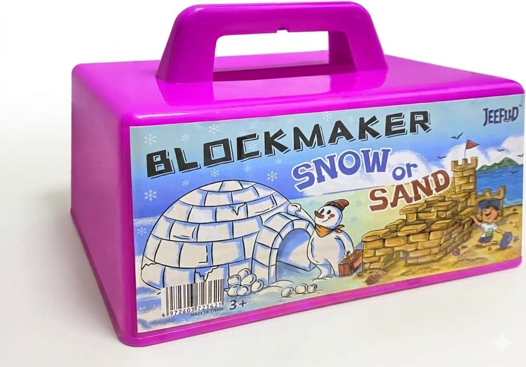 Igloo Fort Block Form Snow Block Maker, Sand Castle Mold, Beach Winter Snow Building Kit Toys for Kids, (Purple)