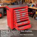 12 Pack of Magnetic Toolbox Labels,3D Printed Magnetic Tool Box Label,Strong Magnets-Reusable Organizer Labels for Steel Toolboxes,Carts,Drawers & Cabinets (Black)