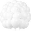 Voircoloria White Balloons, 66pack 12inch White Pearl Latex Party Balloons for Wedding, Birthday, Graduation, Bridal Shower, Baby Shower, Bachelorette and Engagement Decorations