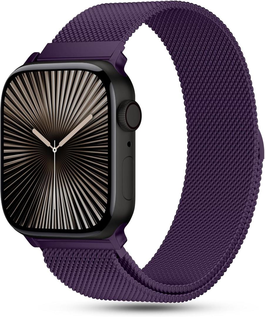 Metal Stainless Steel Magnetic Milanese Loop Compatible with Apple Watch Band 42mm 38mm 40mm 41mm men & women, Mesh strap for iWatch Series 11 10 9 8 7 6 5 4 SE3 2 1