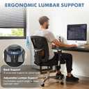 DUMOS Big and Tall Office Desk Chair with Lumbar Support, 500lbs Heavy Duty Mesh Ergonomic Computer Chair with 4D Armrest and Wide Comfy Seat, Swivel Wheels for Adult, Black, 1 pack